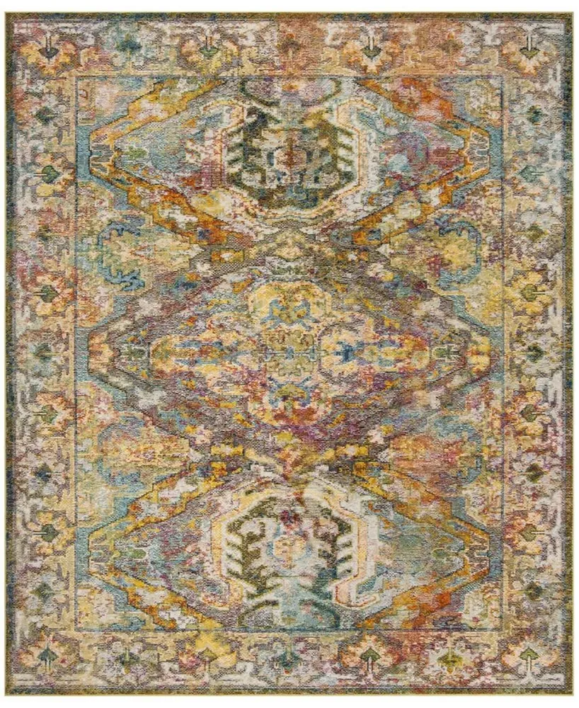 Safavieh Crystal CRS516 Light Blue and Orange 9' x 12' Area Rug