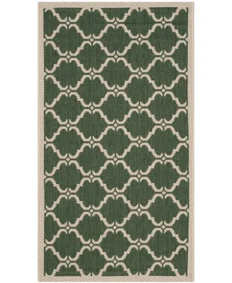 Safavieh Courtyard CY6009 Dark Green and Beige 2'7" x 5' Outdoor Area Rug