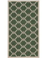 Safavieh Courtyard CY6009 Dark Green and Beige 2'7" x 5' Outdoor Area Rug