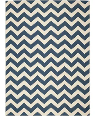 Safavieh Courtyard CY6244 Navy and Beige 9' x 12' Sisal Weave Outdoor Area Rug