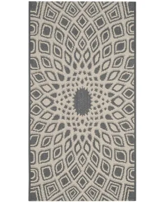 Safavieh Courtyard CY6616 Anthracite and Beige 2'7" x 5' Sisal Weave Outdoor Area Rug