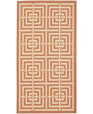 Safavieh Courtyard CY6937 Terracotta and Cream 2' x 3'7" Outdoor Area Rug