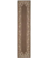 Safavieh Courtyard CY3305 Chocolate and Natural 2'3" x 6'7" Sisal Weave Runner Outdoor Area Rug