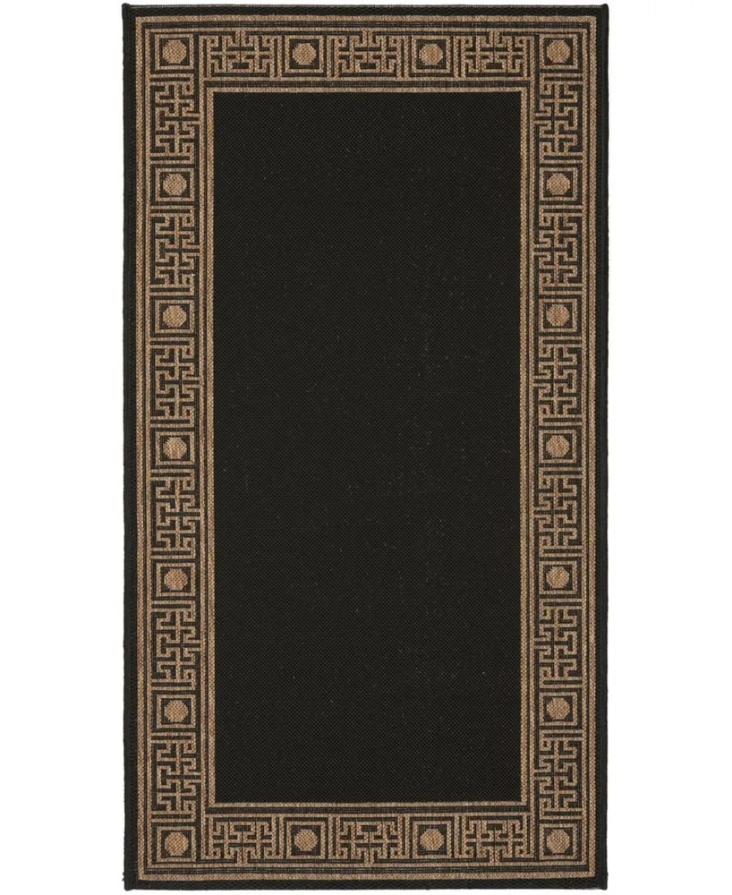 Safavieh Courtyard CY5143 Black and Coffee 2' x 3'7" Sisal Weave Outdoor Area Rug