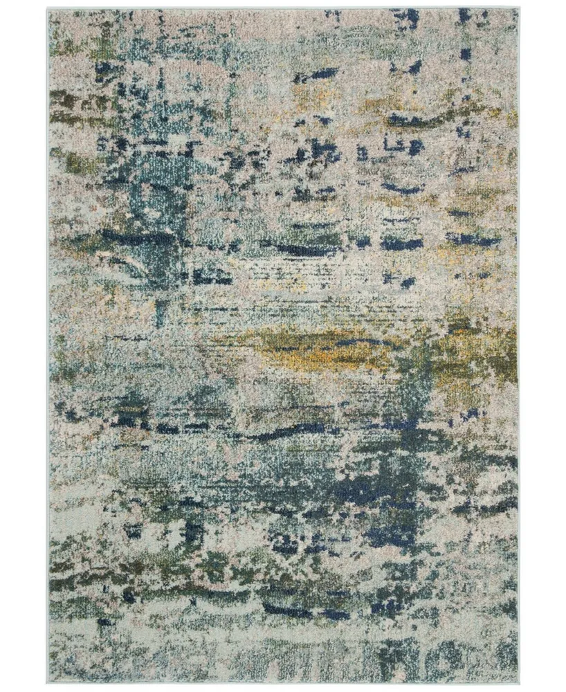 Safavieh Monaco MNC259 Blue and Gray 5'1" x 7'7" Area Rug