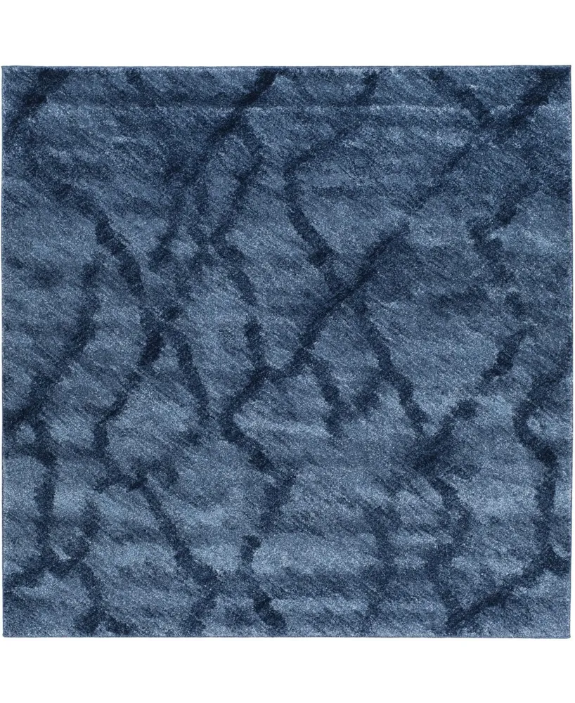 Safavieh Retro RET2144 Blue and Dark Blue 8' x 8' Square Area Rug