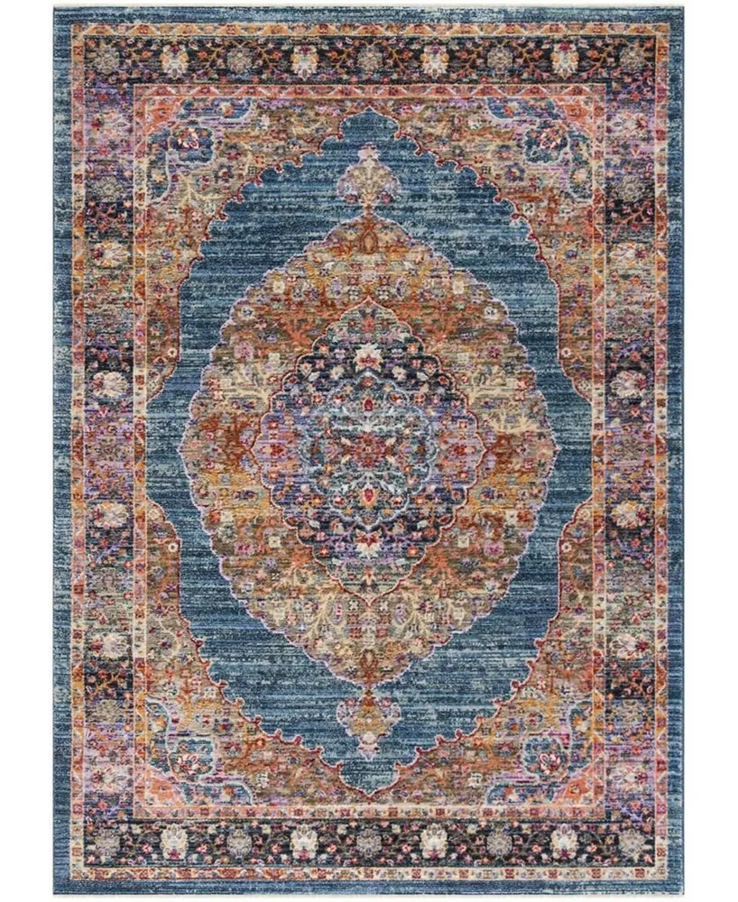 Safavieh Nirvana NVA134 Navy and Multi 4' x 6' Area Rug