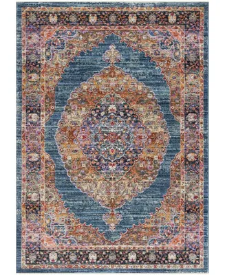 Safavieh Nirvana NVA134 Navy and Multi 4' x 6' Area Rug