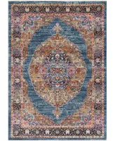 Safavieh Nirvana NVA134 Navy and Multi 4' x 6' Area Rug