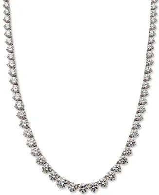Arabella Sterling Silver Necklace, Cubic Zirconia Necklace (53 ct. t.w.)