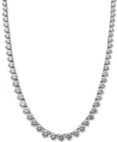 Arabella Sterling Silver Necklace, Cubic Zirconia Necklace (53 ct. t.w.)