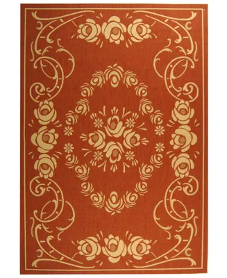 Safavieh Courtyard CY1893 Terracotta and Natural 8' x 11' Sisal Weave Outdoor Area Rug