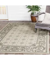 Safavieh Courtyard CY1356 Sand and Black 4' x 5'7" Outdoor Area Rug