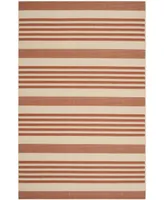 Safavieh Courtyard CY6062 Terracotta and Beige 6'7" x 9'6" Sisal Weave Outdoor Area Rug