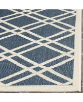 Safavieh Courtyard CY6923 Navy and Beige 5'3" x 7'7" Sisal Weave Outdoor Area Rug