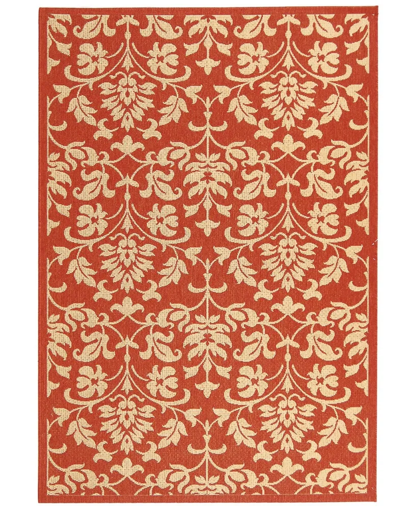 Safavieh Courtyard CY3416 Red and Natural 2'3" x 6'7" Runner Outdoor Area Rug