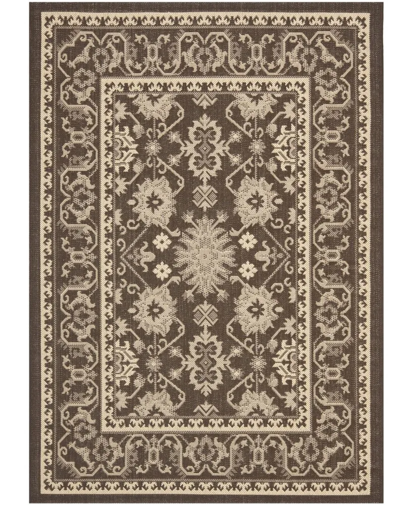 Safavieh Courtyard CY6727 Chocolate and Cream 2' x 3'7" Outdoor Area Rug