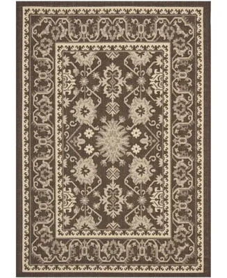 Safavieh Courtyard CY6727 Chocolate and Cream 2' x 3'7" Outdoor Area Rug