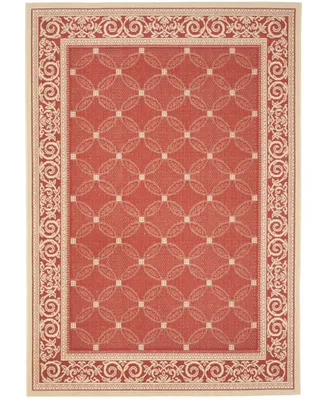 Safavieh Courtyard CY1502 Red and Natural 2' x 3'7" Outdoor Area Rug