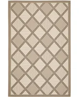 Safavieh Courtyard CY7570 Beige and Dark Beige 6'7" x 9'6" Sisal Weave Outdoor Area Rug