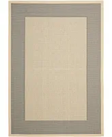 Safavieh Courtyard CY7987 Gray and Cream 4' x 5'7" Sisal Weave Outdoor Area Rug