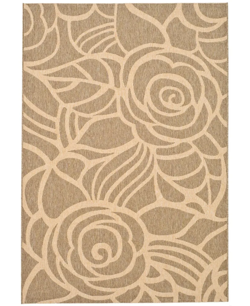 Safavieh Courtyard CY5141 Coffee and Sand 4' x 5'7" Outdoor Area Rug