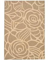 Safavieh Courtyard CY5141 Coffee and Sand 4' x 5'7" Outdoor Area Rug