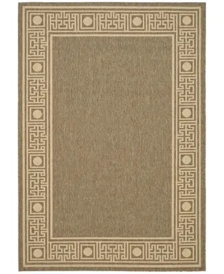 Safavieh Courtyard CY5143 Dark Beige and Beige 2'7" x 5' Outdoor Area Rug