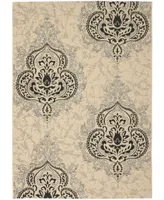 Safavieh Courtyard CY7926 Creme and Black 6'7" x 9'6" Outdoor Area Rug
