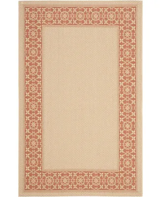 Safavieh Courtyard CY6003 Cream and Terracotta 4' x 5'7" Outdoor Area Rug