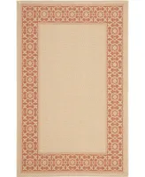 Safavieh Courtyard CY6003 Cream and Terracotta 4' x 5'7" Outdoor Area Rug