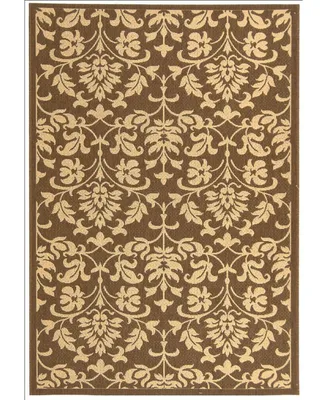 Safavieh Courtyard CY3416 Chocolate and Natural 2'3" x 12' Runner Outdoor Area Rug