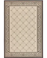 Safavieh Courtyard CY1502 Sand and Black 2'4" x 12' Runner Outdoor Area Rug