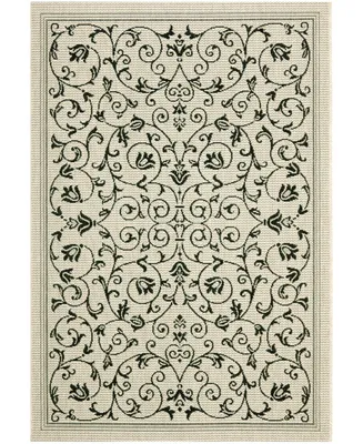 Safavieh Courtyard CY2098 Sand and Black 2'3" x 10' Runner Outdoor Area Rug