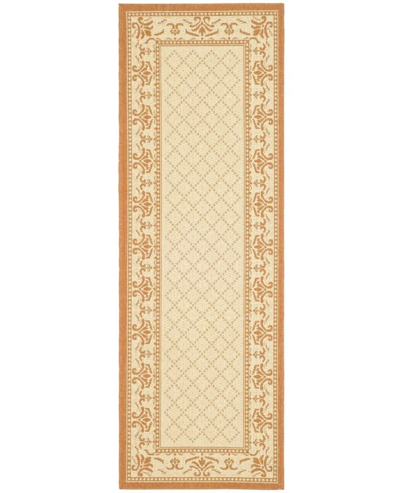 Safavieh Courtyard CY0901 Natural and Terra 6'7" x 6'7" Square Outdoor Area Rug