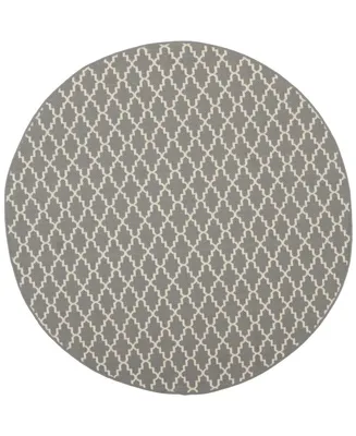 Safavieh Courtyard CY6919 Anthracite and Beige 7'10" x 7'10" Sisal Weave Round Outdoor Area Rug