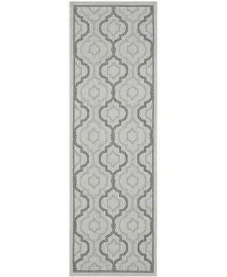 Safavieh Courtyard CY7938 Light Grey and Anthracite 2'3" x 8' Sisal Weave Runner Outdoor Area Rug