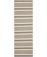 Safavieh Courtyard CY6062 Grey and Bone 2'3" x 14' Runner Outdoor Area Rug