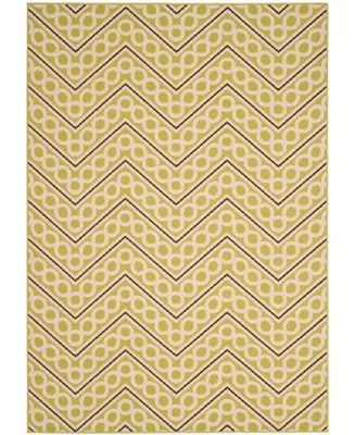 Safavieh Hampton HAM513 Green and Ivory 8' x 11' Outdoor Area Rug