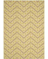 Safavieh Hampton HAM513 Green and Ivory 8' x 11' Outdoor Area Rug