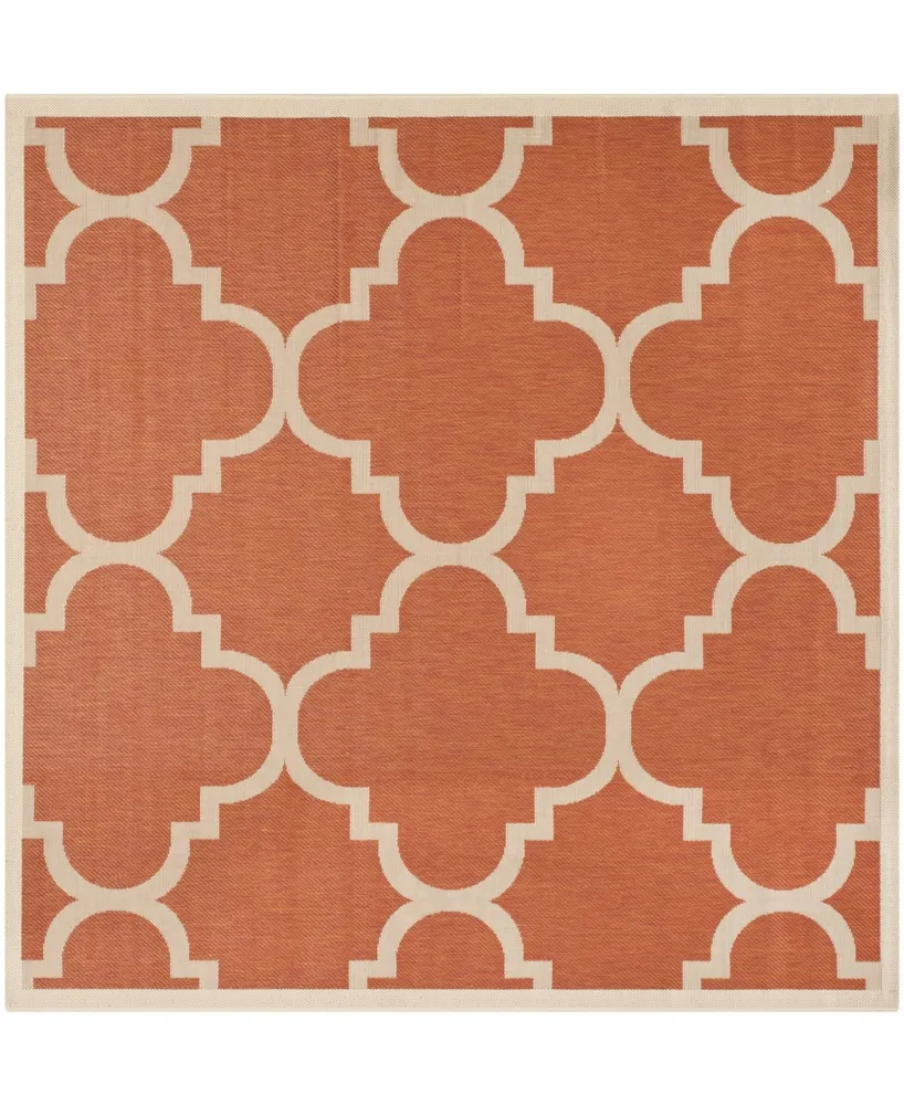 Safavieh Courtyard CY6243 Terracotta 4' x 4' Sisal Weave Square Outdoor Area Rug