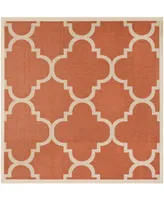 Safavieh Courtyard CY6243 Terracotta 4' x 4' Sisal Weave Square Outdoor Area Rug