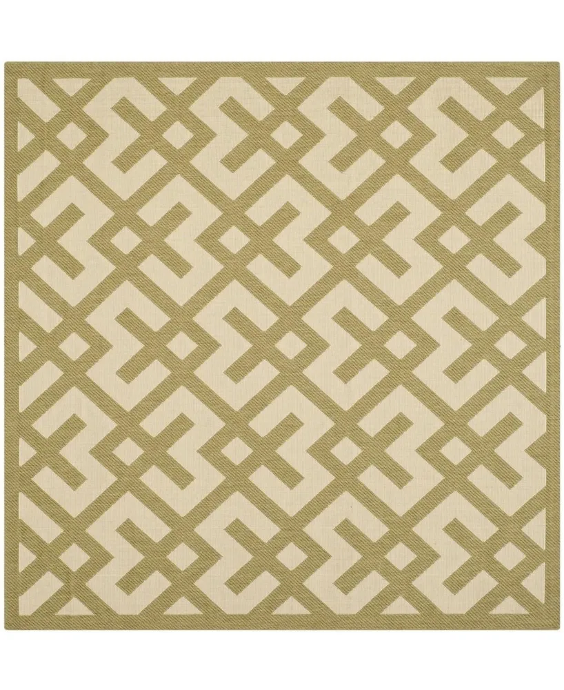 Safavieh Courtyard CY6915 and Beige 6'7" x 6'7" Sisal Weave Square Outdoor Area Rug