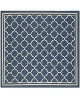 Safavieh Courtyard CY6918 Navy and Beige 7'10" x 7'10" Sisal Weave Square Outdoor Area Rug