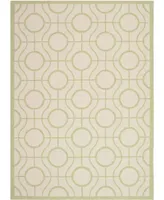 Safavieh Courtyard CY6115 Beige and Sweet Pea 4' x 5'7" Sisal Weave Outdoor Area Rug