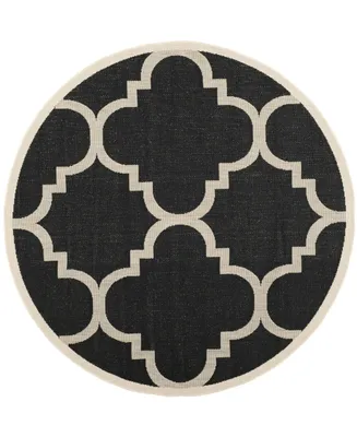 Safavieh Courtyard CY6243 and Beige 6'7" x 6'7" Sisal Weave Round Outdoor Area Rug