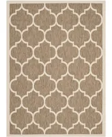 Safavieh Courtyard CY6914 Brown and Bone 5'3" x 7'7" Outdoor Area Rug