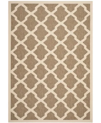 Safavieh Courtyard CY6903 Brown and Bone 4' x 5'7" Outdoor Area Rug