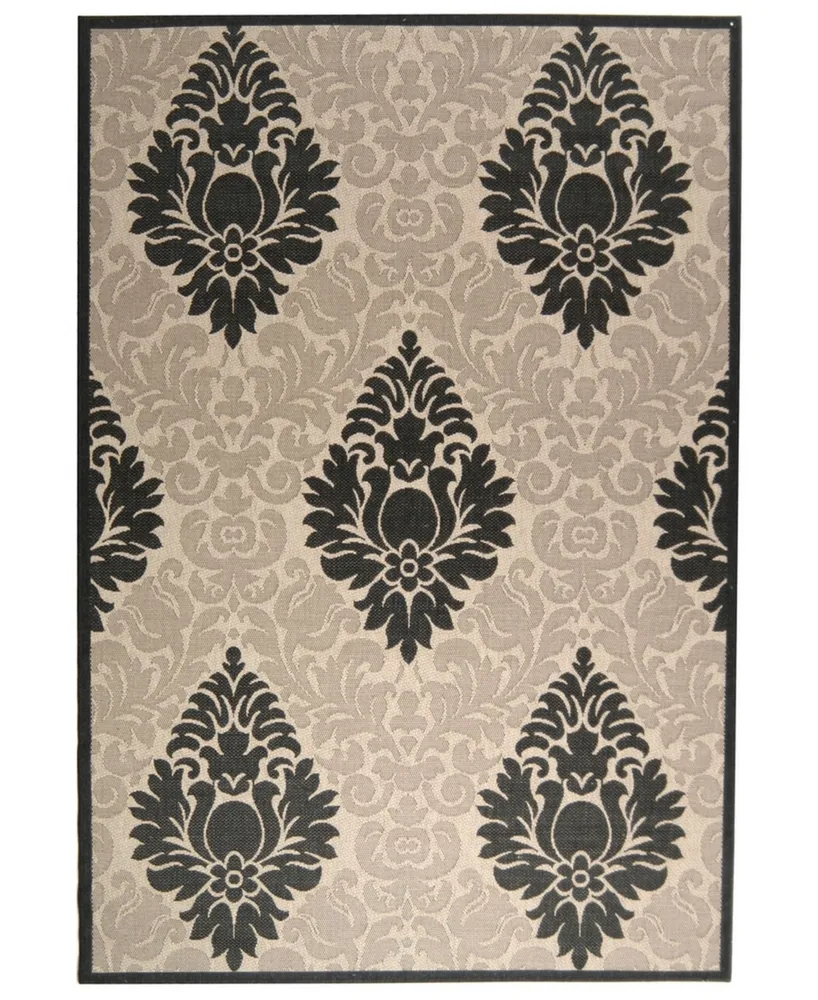 Safavieh Courtyard CY2714 Sand and Black 2' x 3'7" Sisal Weave Outdoor Area Rug