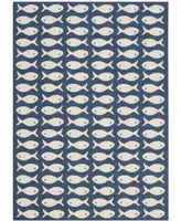 Safavieh Courtyard CY6013 Navy and Beige 5'3" x 7'7" Sisal Weave Outdoor Area Rug